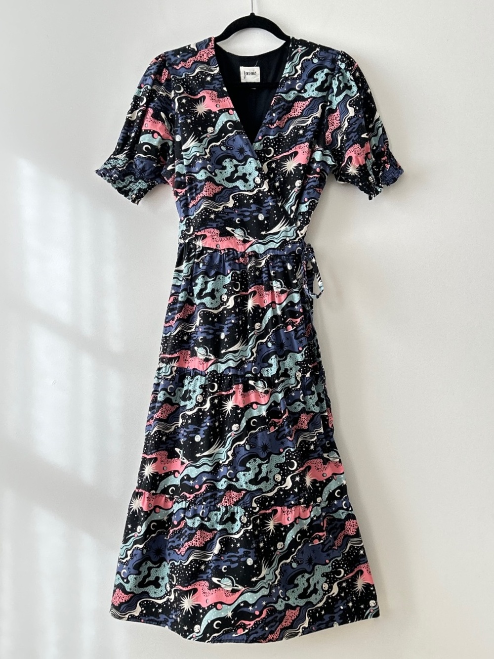 Joanie 100% Organic Cotton Allegra Wrap Dress in Celestial